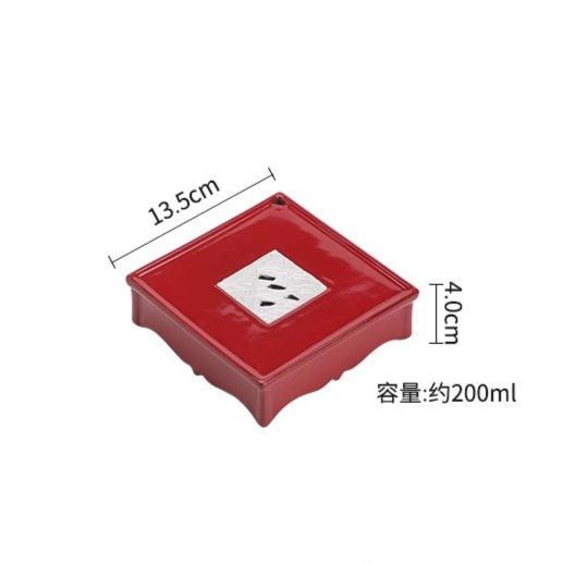 this is Chinese red tea tray tea boat. this is a ceramic teapot holder