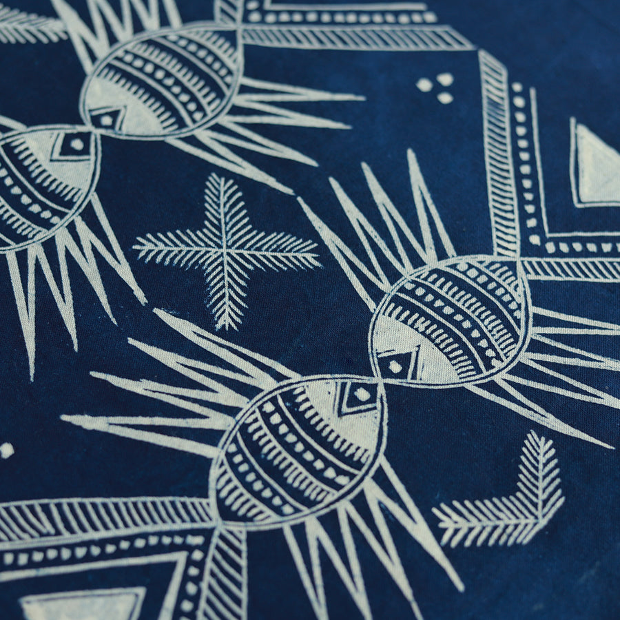 This is a Chinese Miao style batik table cloth tea mat