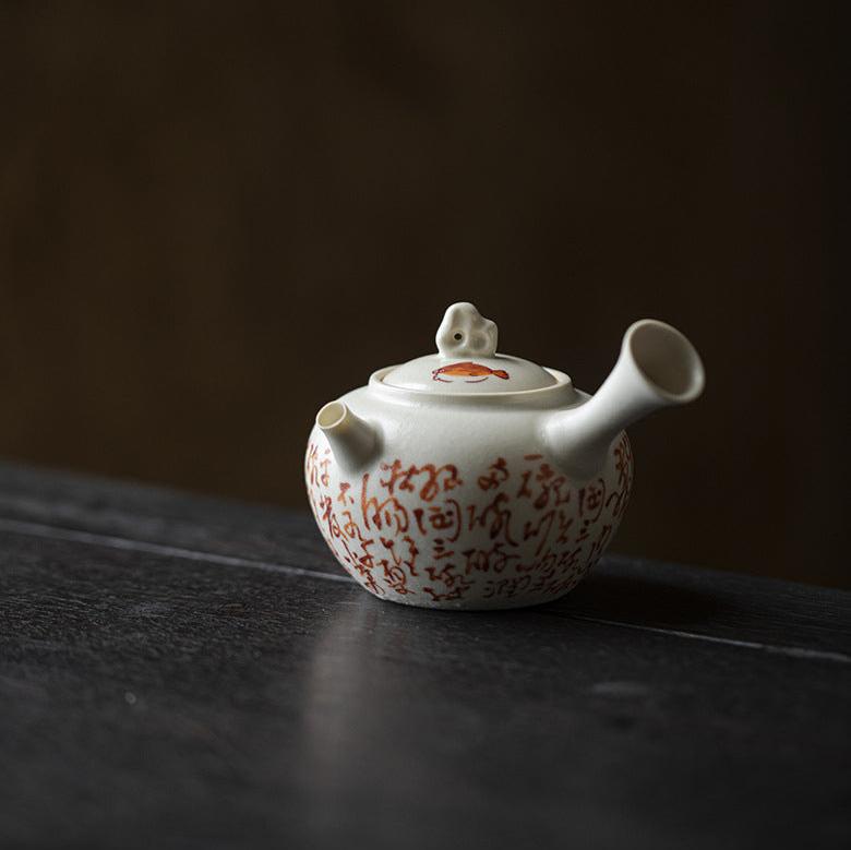 This is a soda glaze teapot