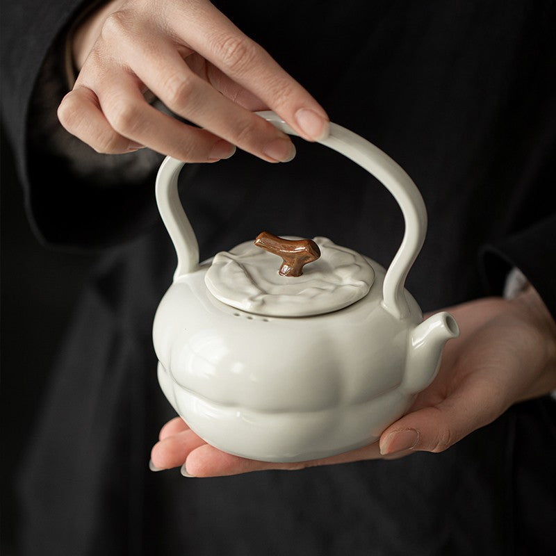 Chinese Soda Glaze Lifting Pottery Pot Kettle Pottery Open Fire Charcoal Burning Alcohol Stove Set