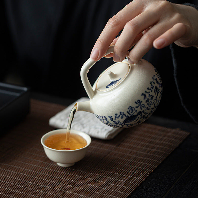 This is a soda glaze teapot