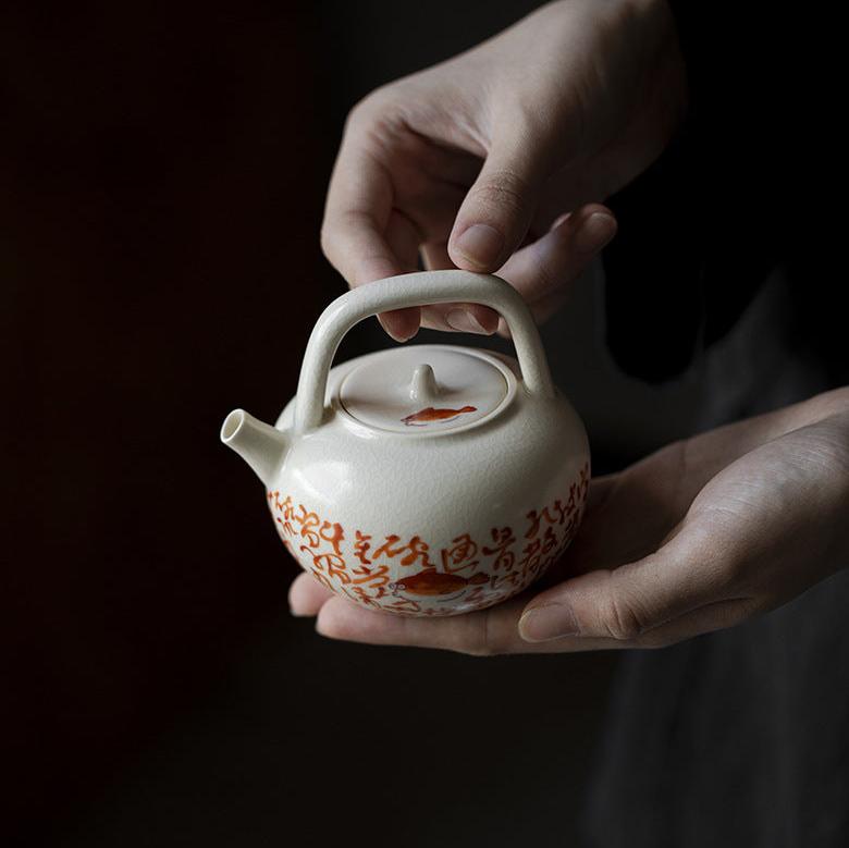 This is a soda glaze teapot