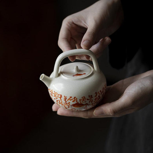 This is a soda glaze teapot