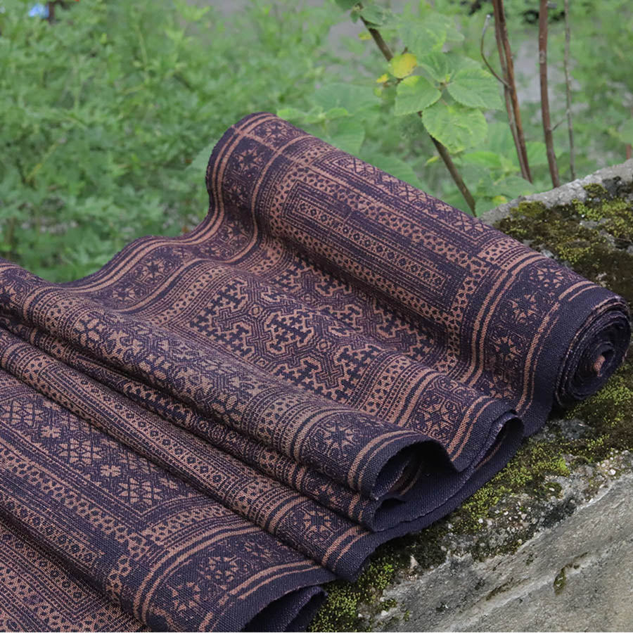 Hand-dyed Batik Fabric Chinese Miao Style Tea Table Cloth Natural Dye Classic Style Vintage Style Tea Mat Chaxi