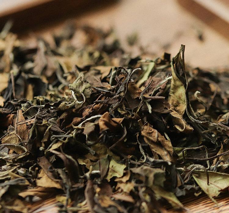 This is Chinese aged white tea shou mei tea