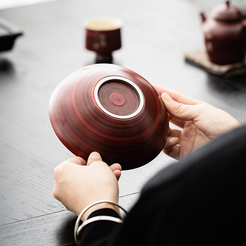 This is a pottery teapot