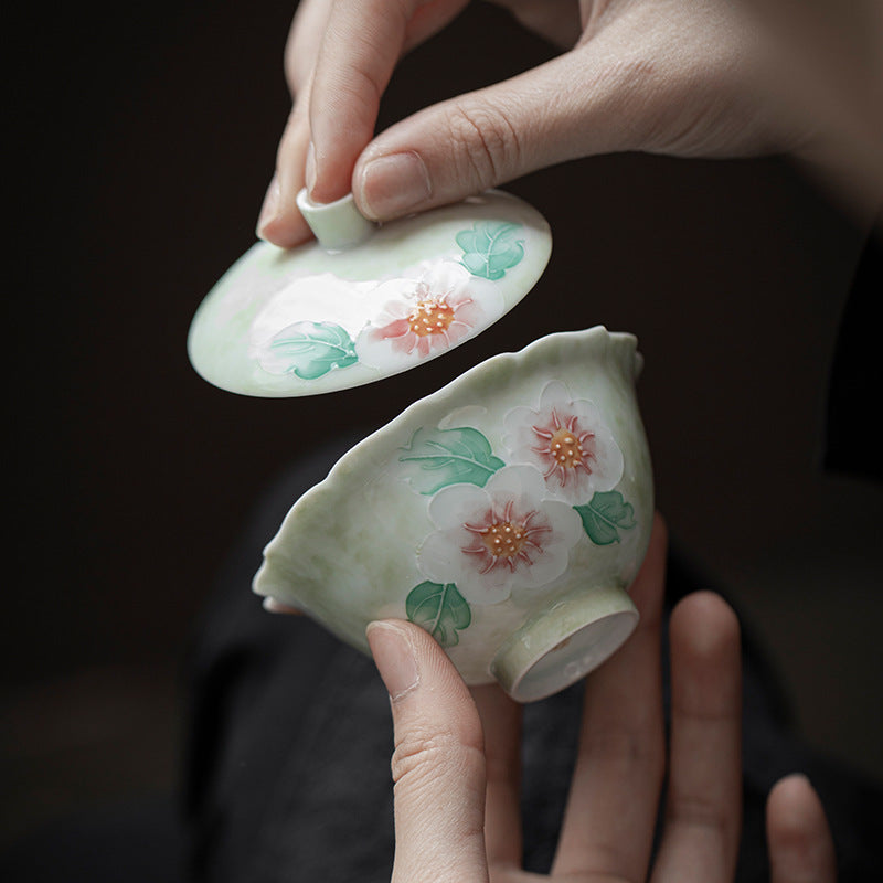 This is a Arita ware teapot. this is a ceramic gaiwan
