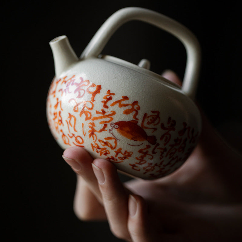 This is a soda glaze teapot