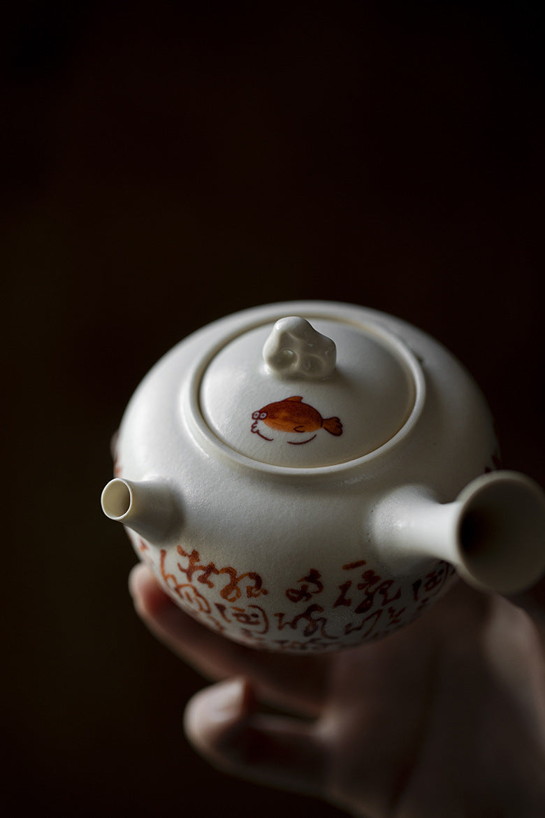 This is a soda glaze teapot