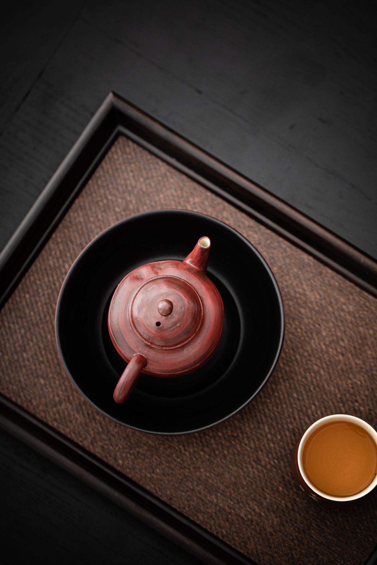 This is a pottery teapot