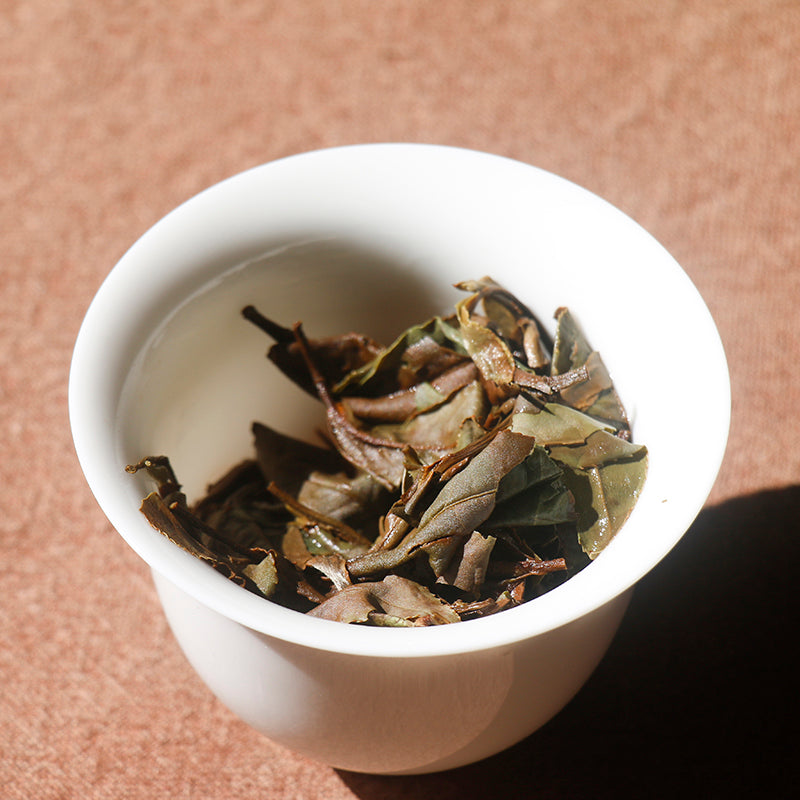This is Chinese aged white tea shou mei tea