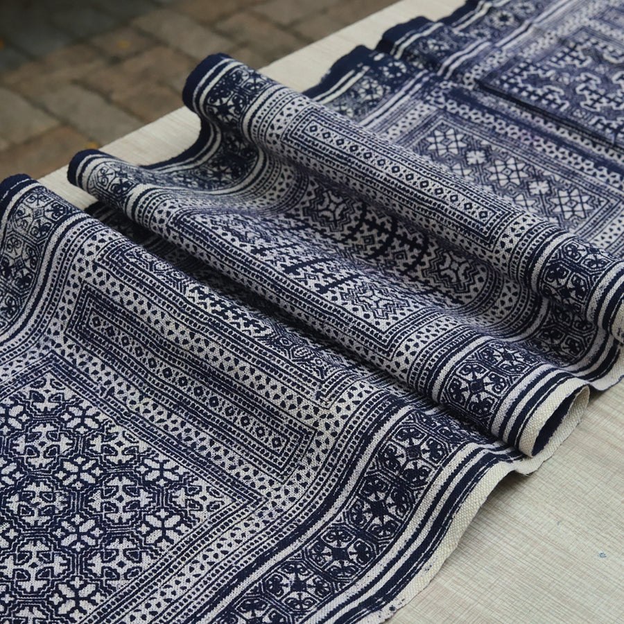 This is a Chinese Miao batik table cloth tea mat