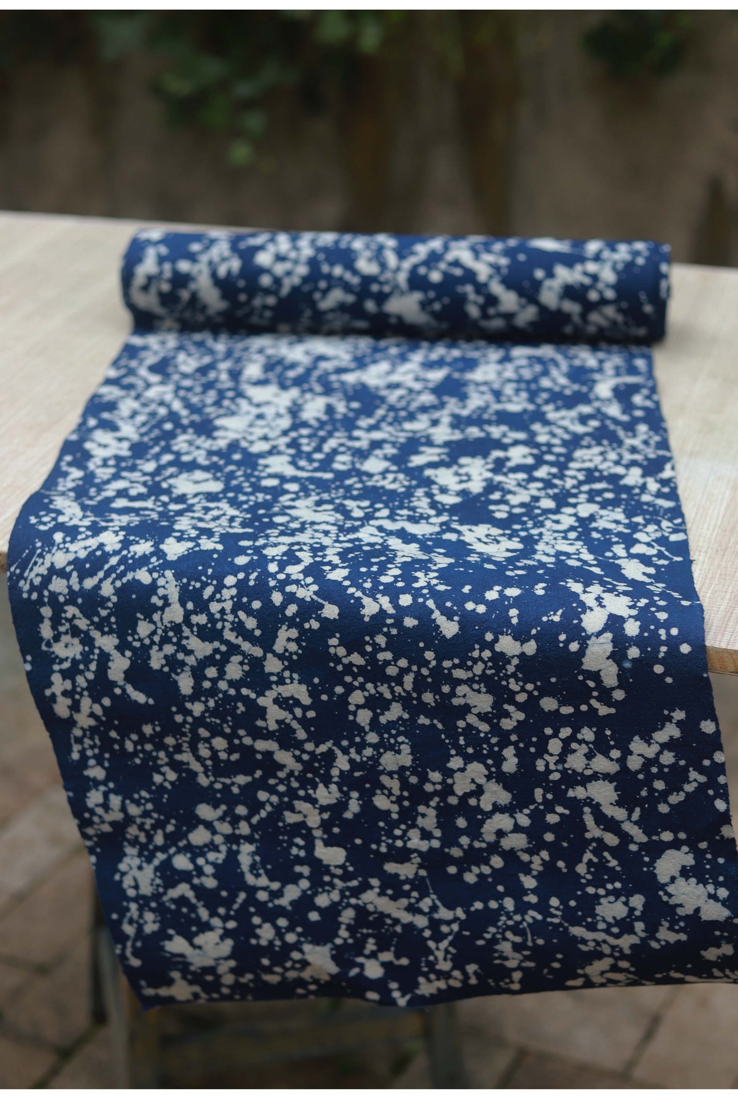 This is a Chinese Miao style batik table cloth tea mat