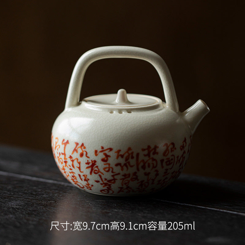 This is a soda glaze teapot