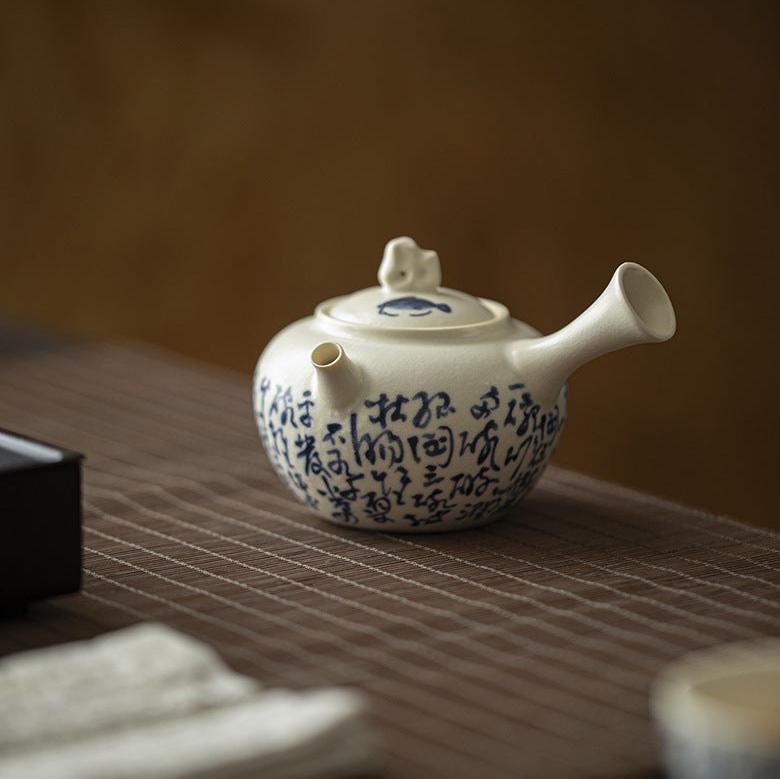 This is a soda glaze teapot