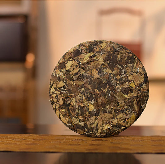 This is Chinese aged white tea shou mei tea