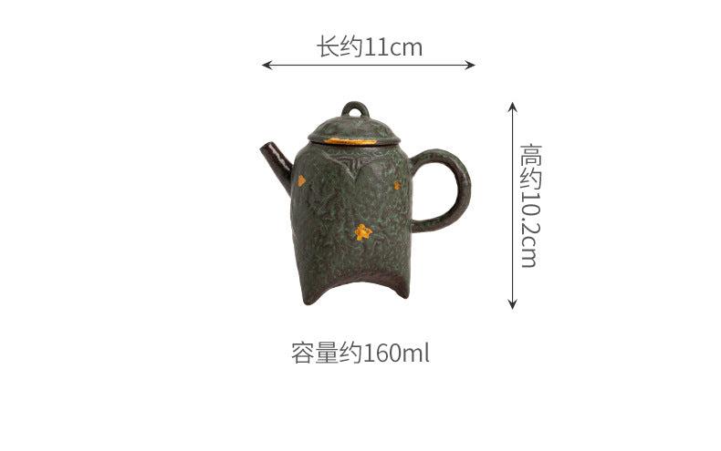 this is a crude pottery teapot