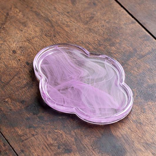 Tea Tray Handmade Glass Teapot Holder Dry Tea Tray Teapot Holder Tea Boat