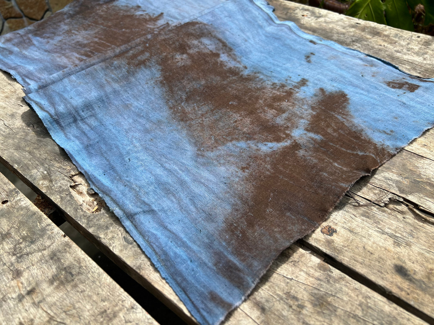 Hand Dyed Plant Dyed Tea Table Cloth Nature Dyed Cotton Tea Mat Two Sides Chabu Chaxi
