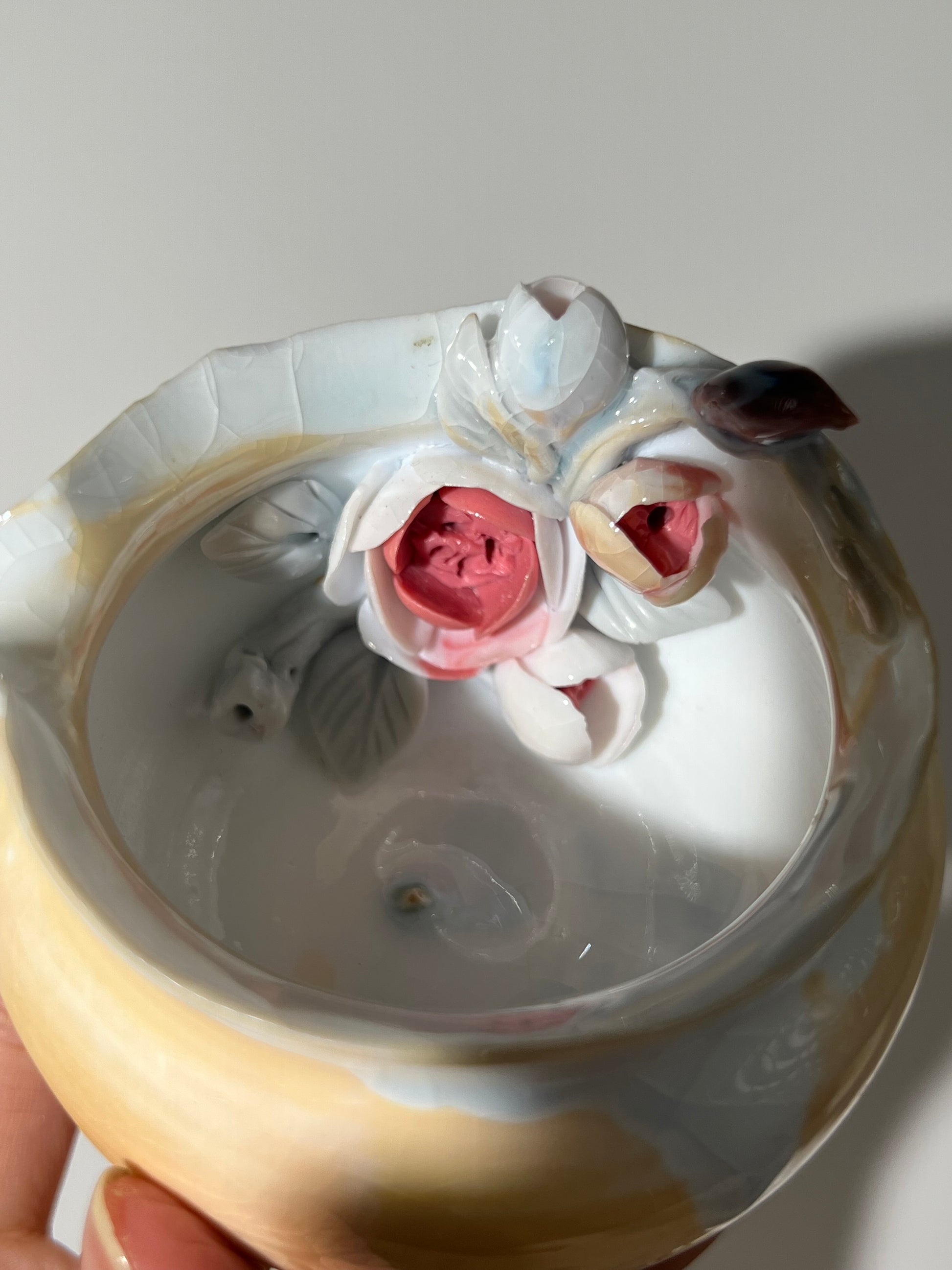 This is a woodfired pottery flower faircup gongdaobei