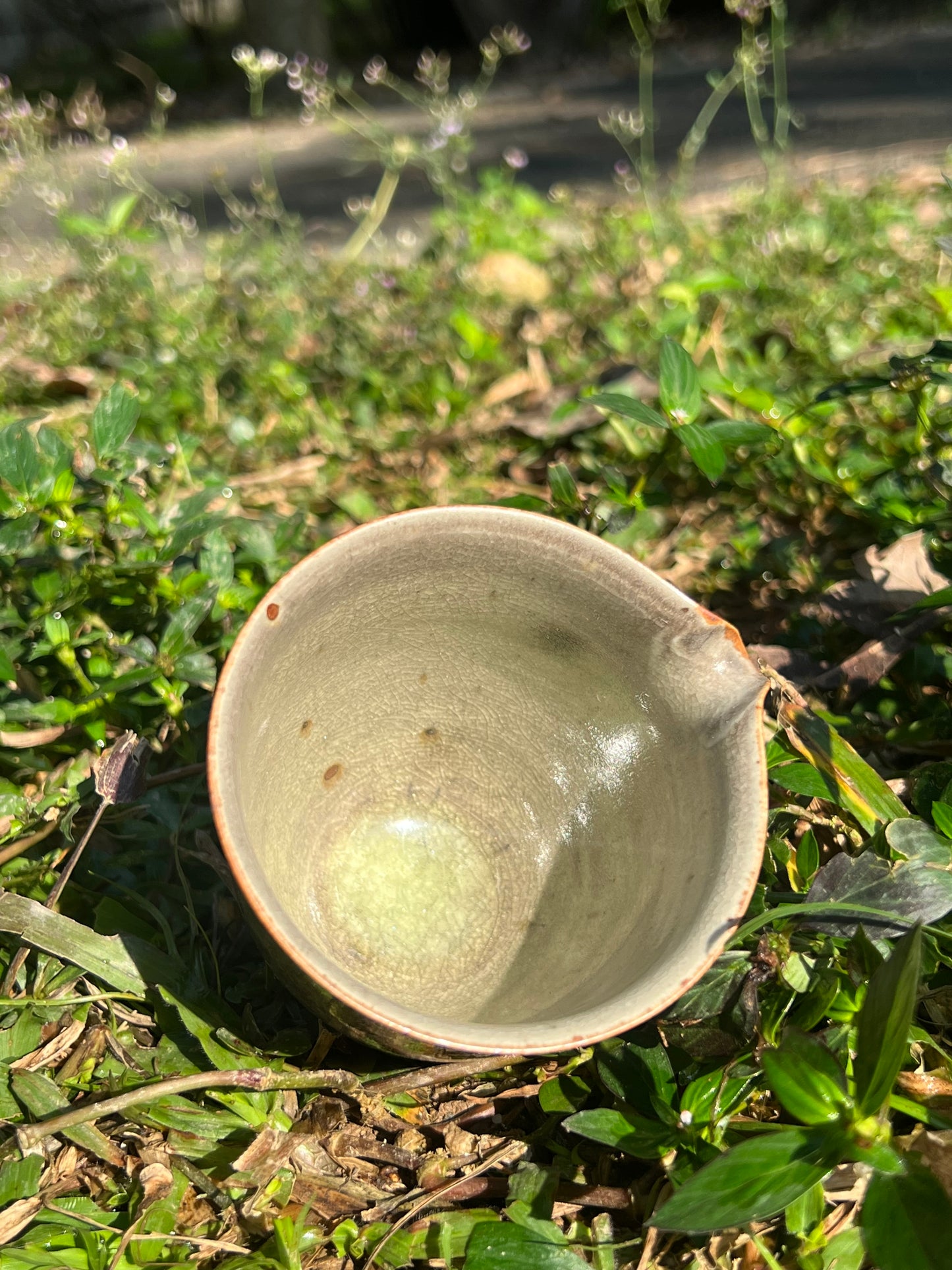 Fair cup Pottery Handmade Green Glaze Cup Handcrafted Gongdaobei Artwork Gongfu Teaware Japanese Ceramic