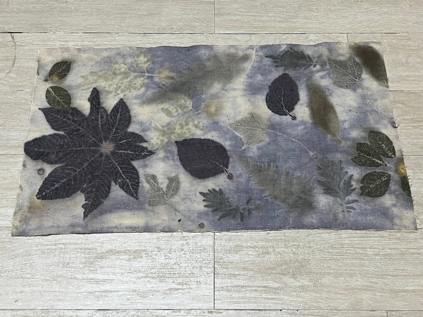 Tea Table Cloth Hand Dyed Plant Dyed Cotton Tea Mat Nature Dye Purple Chabu Chaxi