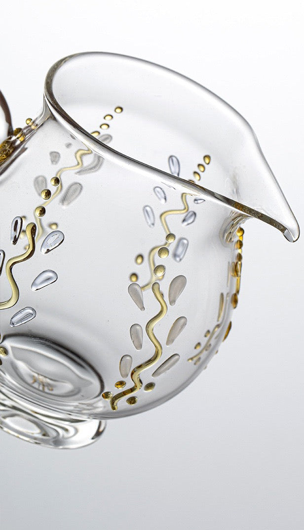 Original Handmade High Quality Flower Shape Glass Fair Cup Gongdaobei