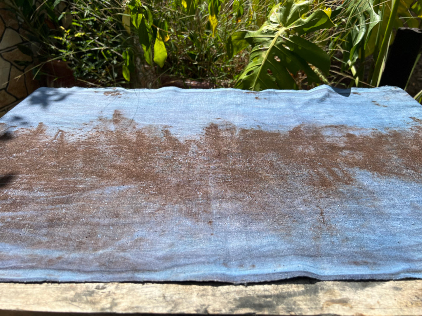 Hand Dyed Plant Dyed Tea Table Cloth Nature Dyed Cotton Tea Mat Two Sides Chabu Chaxi