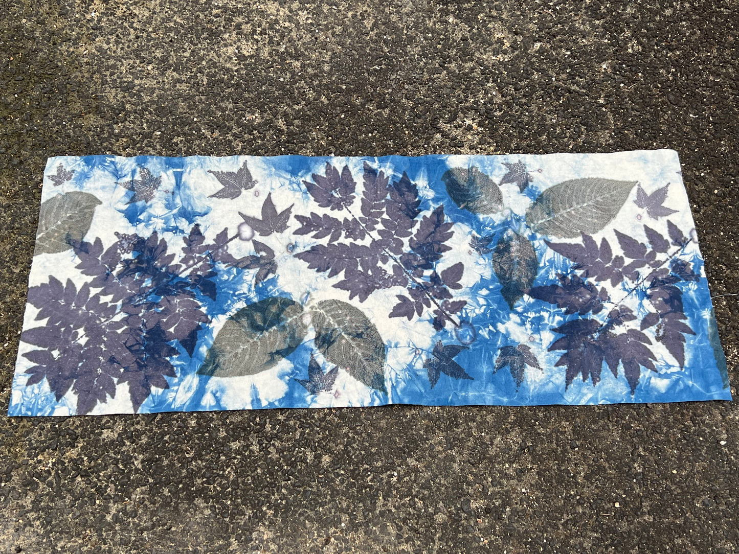 Hand Dyed Indigo Dyeing Tea Table Cloth Plant Dyed Cotton Tea Mat Natura Dye  Chabu Chaxi