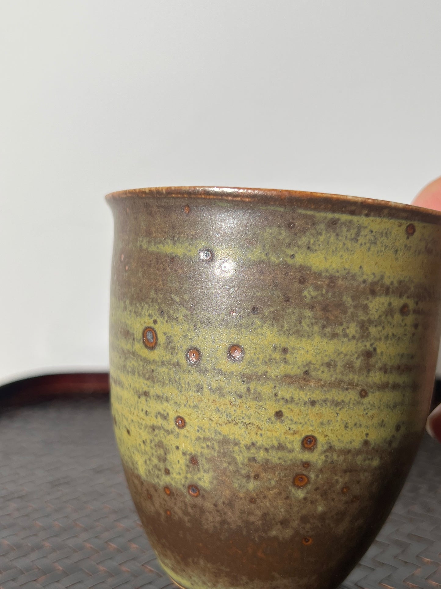 Fair cup Pottery Handmade Green Glaze Cup Handcrafted Gongdaobei Artwork Gongfu Teaware Japanese Ceramic