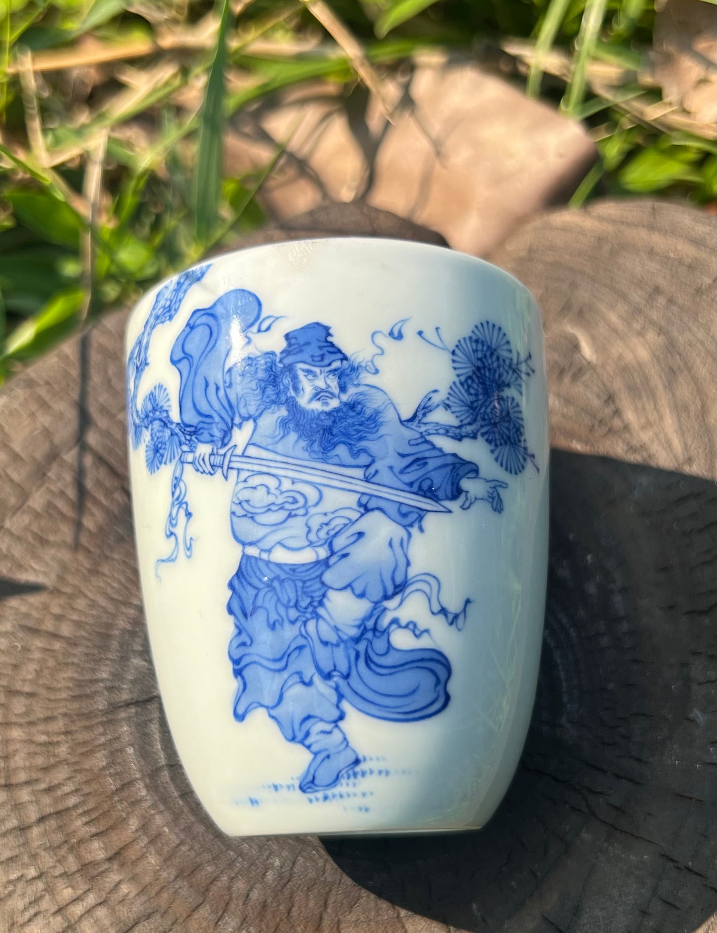 100% Handpainted Chinese Jingdezhen Ceramic Fine China Blue White Porcelain Zhongkui Portrait Qinghuaci