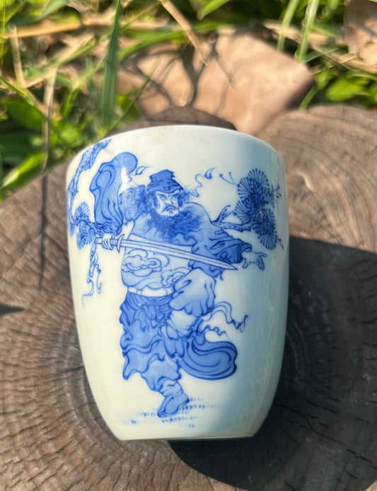 100% Handpainted Chinese Jingdezhen Ceramic Fine China Blue White Porcelain Zhongkui Portrait Qinghuaci