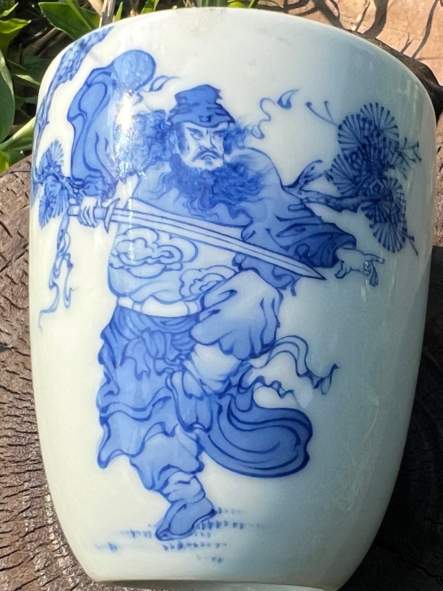 100% Handpainted Chinese Jingdezhen Ceramic Fine China Blue White Porcelain Zhongkui Portrait Qinghuaci