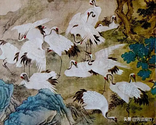 Handpainted Chinese Traditional Hundred Auspicious Cranes Enamel Falangcai High Class Ceramic Teacup