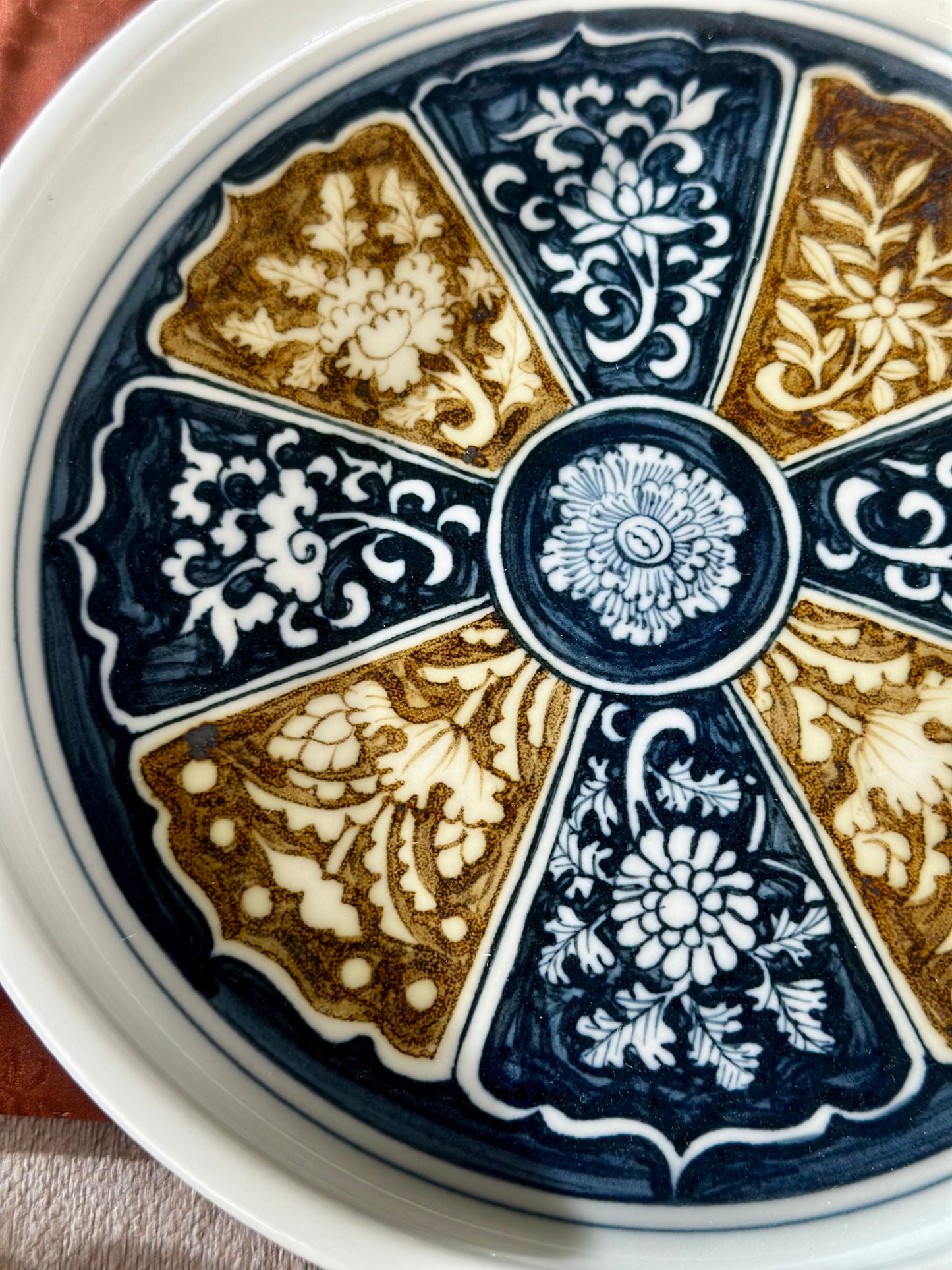 Handpainted Chinese Luxious Underglaze Gold Youlijin Traditional Flower Pattern Masterpiece Gaiwan Set Tea Tray Set Tea Boat