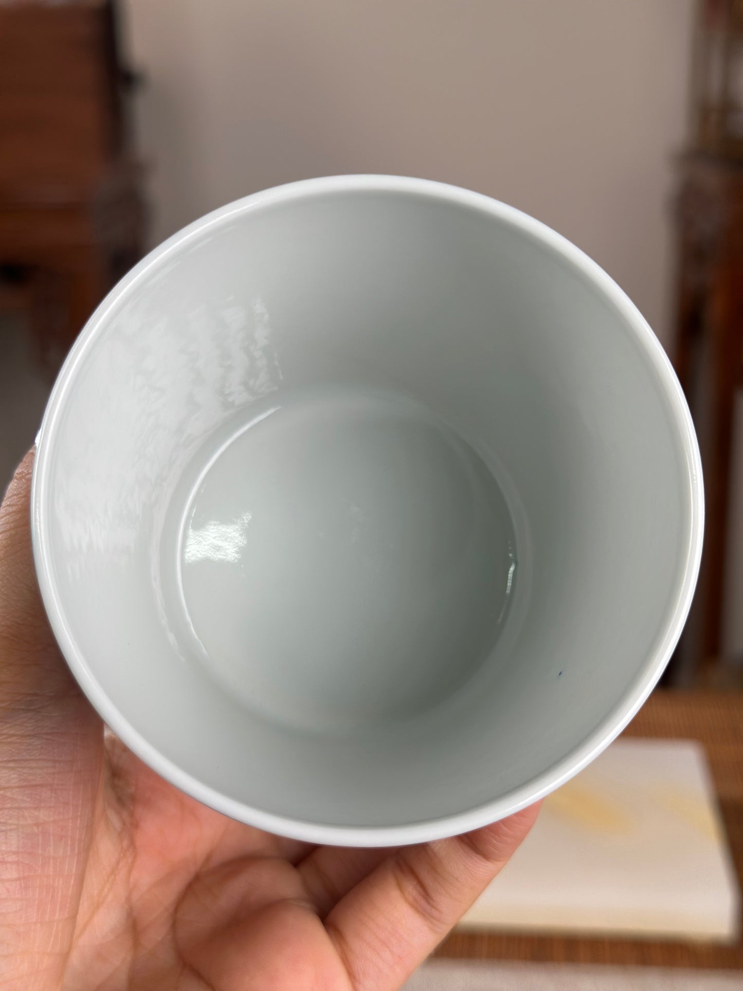 Handpainted Traditional Children Joy Pattern Chinese Jingdezhen Doucai Master Fine China Teacup