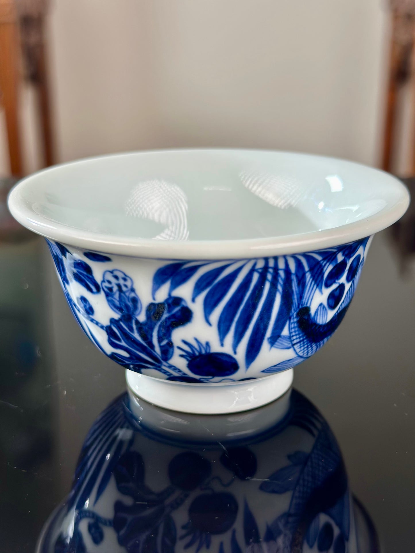 Hand Painted Chinese Blue and White Porcelain Fish and Algae Pattern Teacup Jingdezhen Master Ceramic Artwork