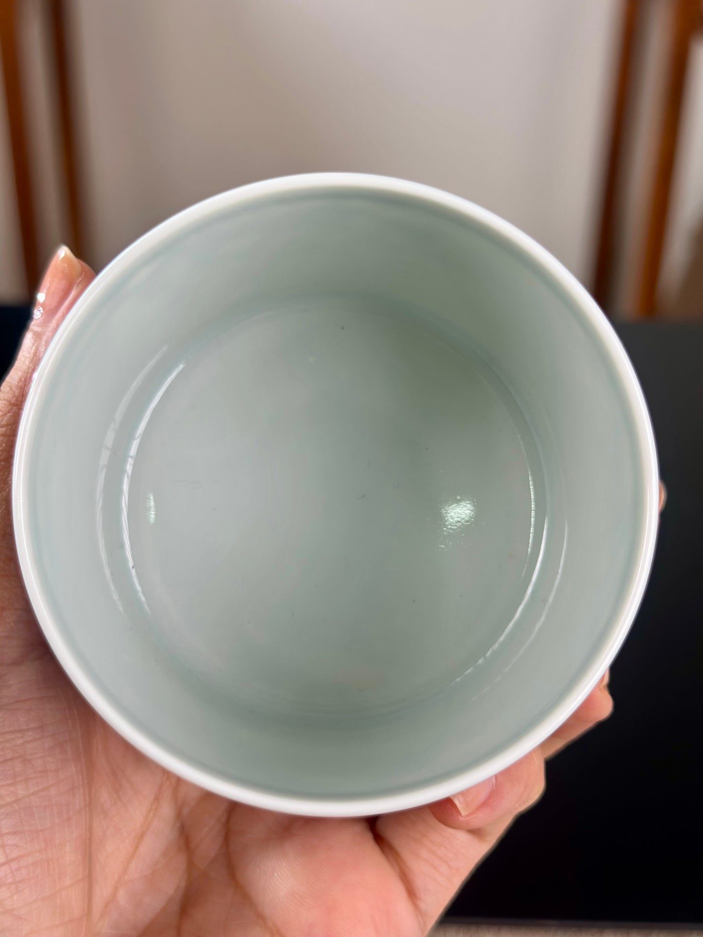 Hand Painted Chinese Blue And White Porcelain Classic Heron and Lotus Pattern Jingdezhen Master Ceramic Artwork Teacup