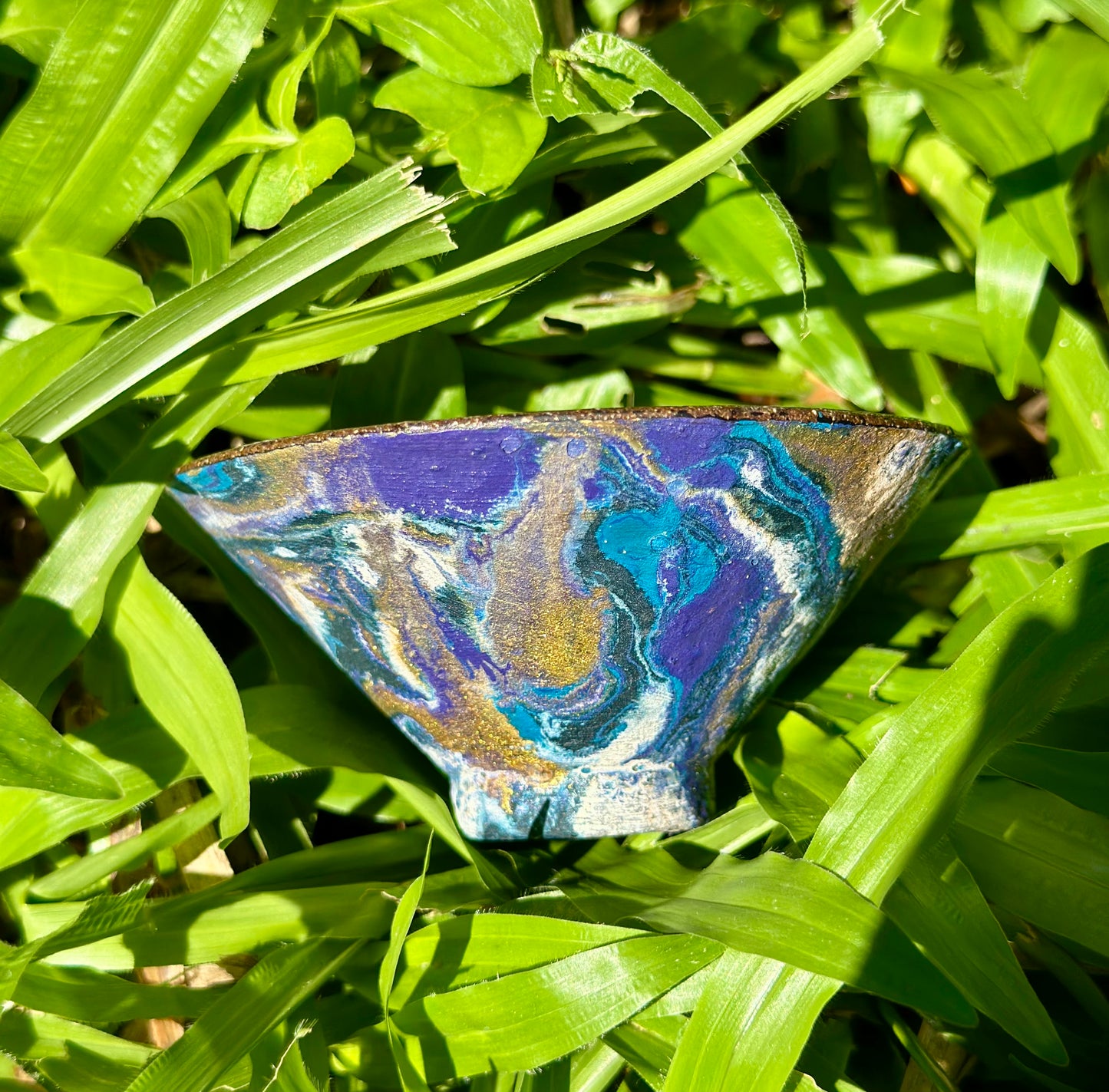 Handcrafted Traditional Artwork Chinese Lacquer Ware Gaiwan pottery Purple Blue Varied Color Teacup Set