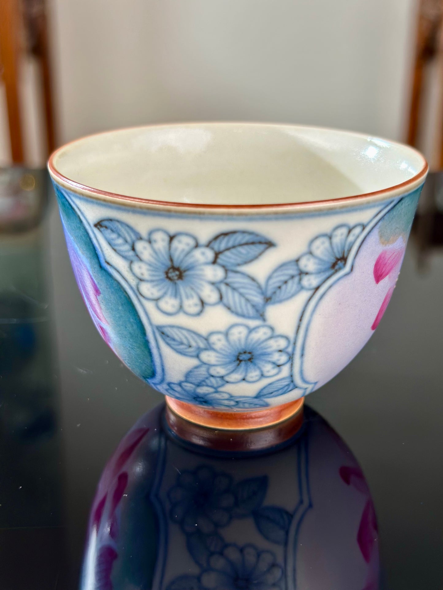 Handpainted Chinese Famille Rose Fencai Lotus Pattern Jingdezhen Master Teacup Gaiwan Tea Set