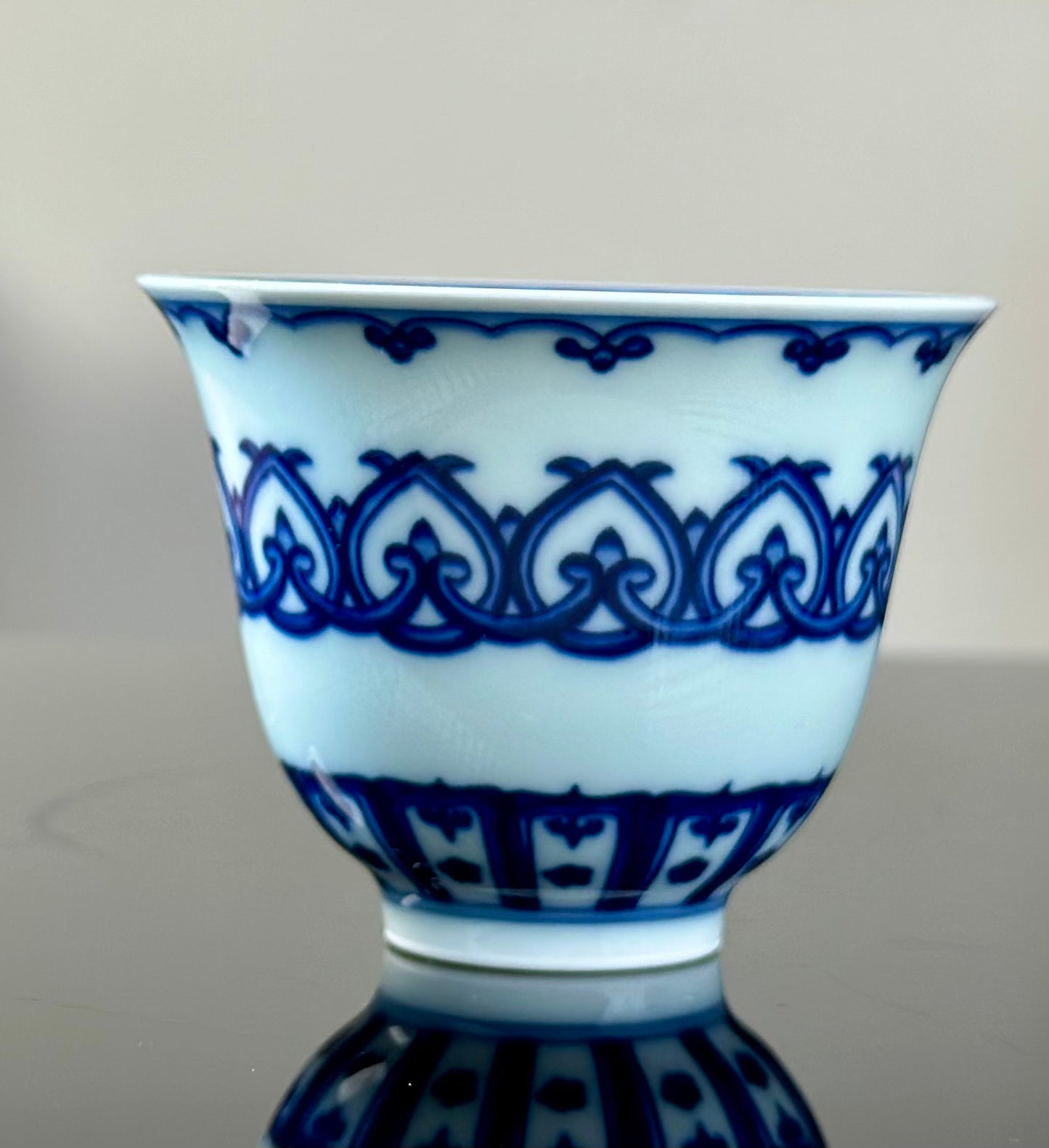 Handmade CHinese High Class Blue White Porcelain Gaiwan Teapot Teacup Set