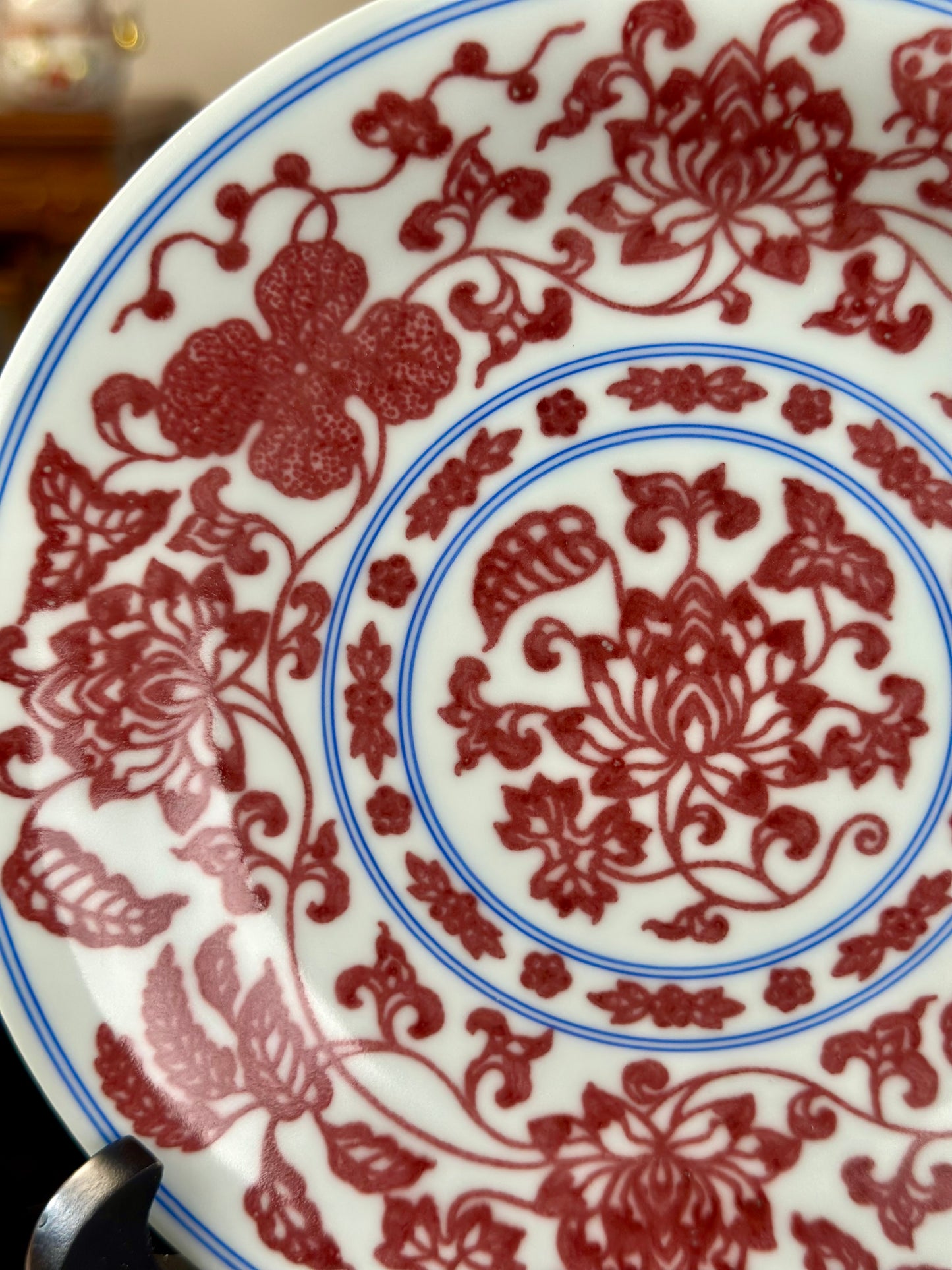 Hand Painted Chinese Lotus Underglaze Red Youlihong Jingdezhen Gaiwan Tea Boat Tea Tray Tea Set Master Ceramic