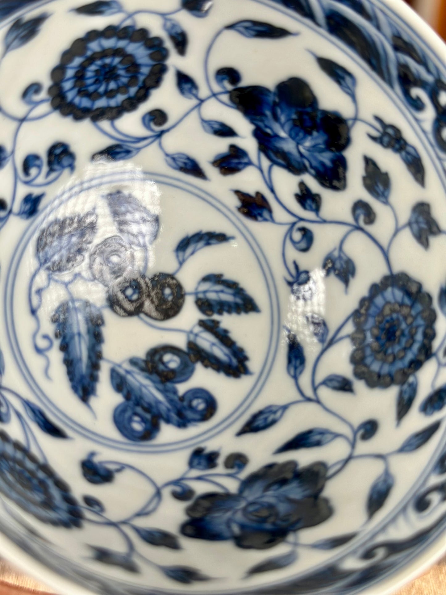 Handpainted Chinese Traditional Chrysanthemun  Flower Pattern Blue and White Porcelain Jingdezhen Jixin Teacup