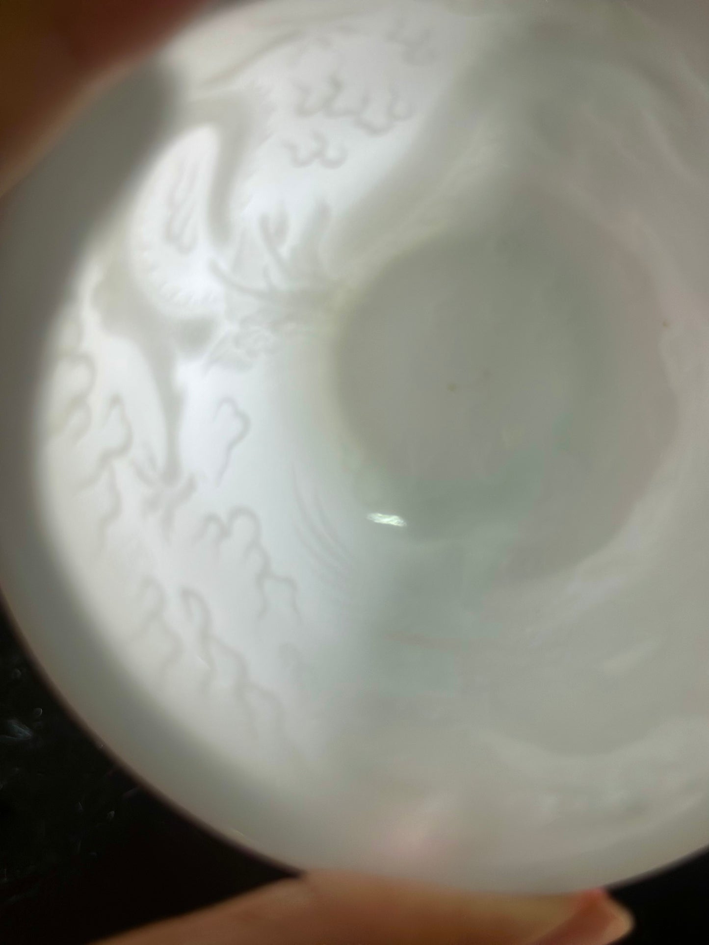 Handmade Chinese Jingdezhen Artwork Intimal Imprint Neimoyin Chinese Dragon and Phoenix Super Thin Teacup