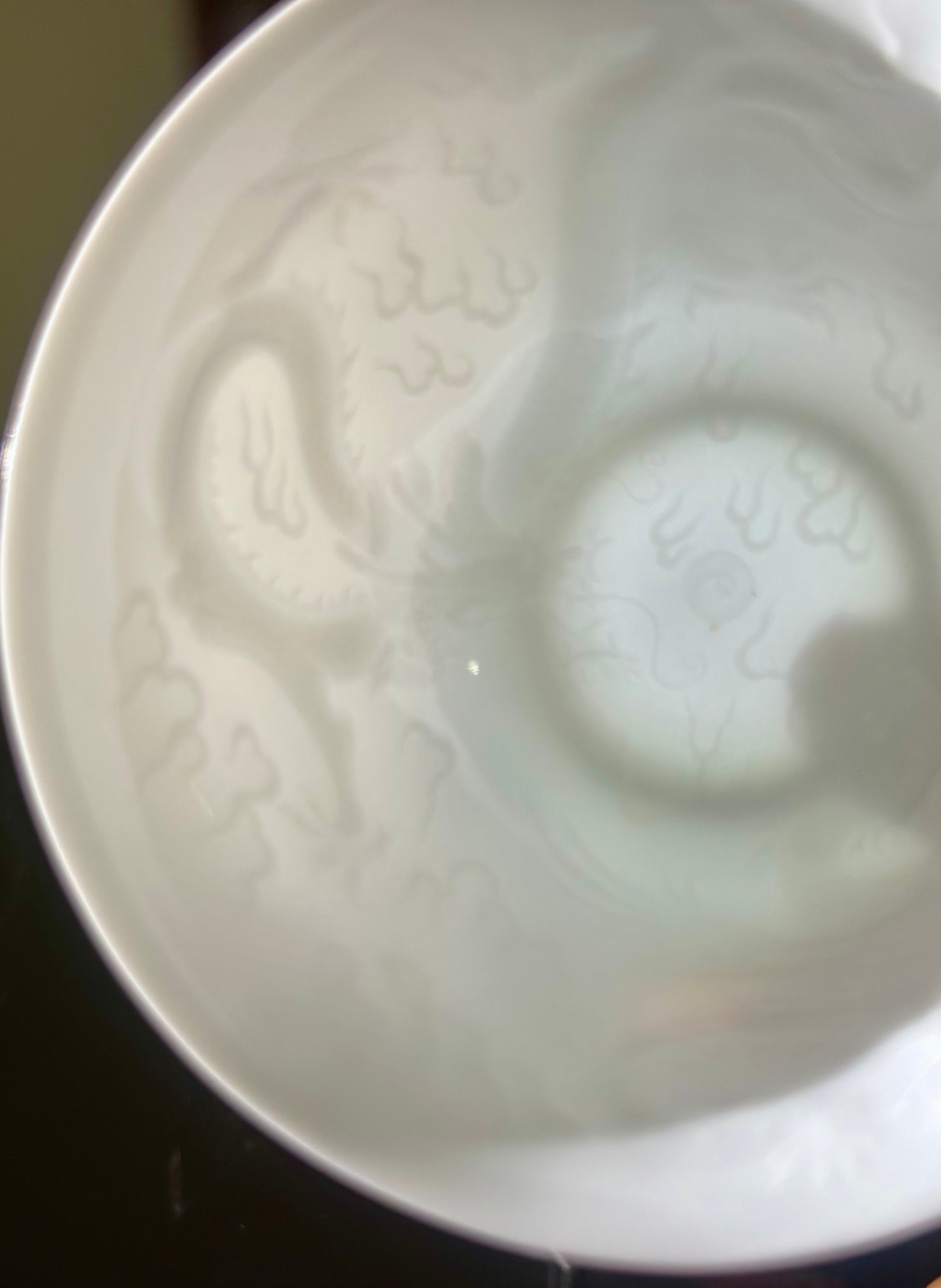 Handmade Chinese Jingdezhen Artwork Intimal Imprint Neimoyin Chinese Dragon and Phoenix Super Thin Teacup