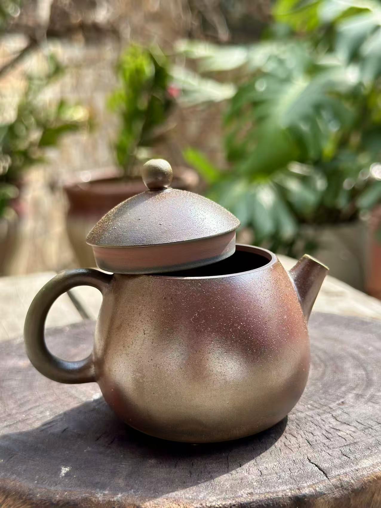 Handcrafted Woodfired Artowork Chinese Nixing clay Pottery Clay Teapot Dragonegg Shape 120ml High Class Teapot