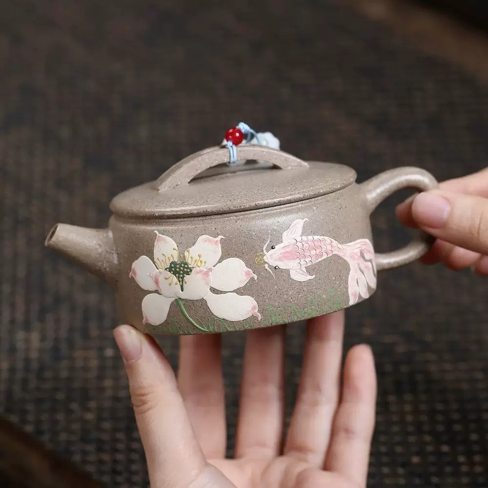 Handcrafted Yixing White Duan Clay Hanwa Shape Chinese Yixing