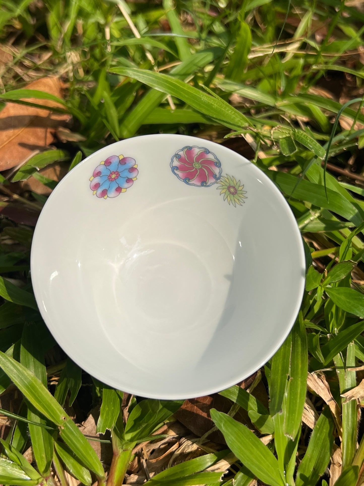 Hand Painted Chinese Enamel Ball Flower Teacup Jingdezhen Jade Clay Teacup Ceramic Master Artwork