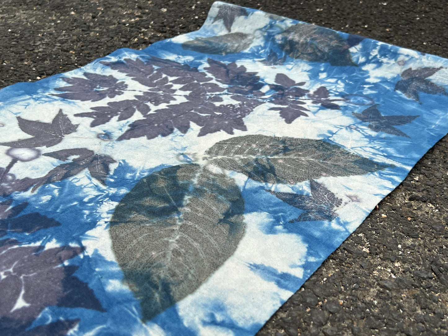 Hand Dyed Indigo Dyeing Tea Table Cloth Plant Dyed Cotton Tea Mat Natura Dye  Chabu Chaxi