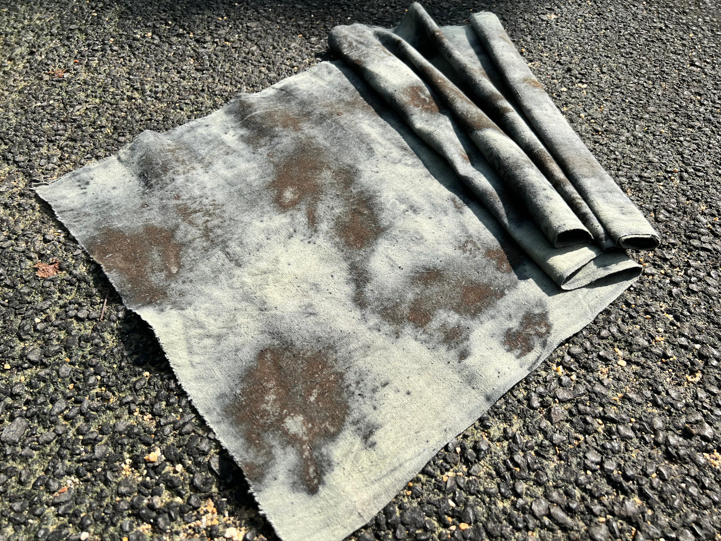 Hand Dyed Tea Table Cloth Natura Plant Dyed Cotton Tea Mat Chabu Chaxi